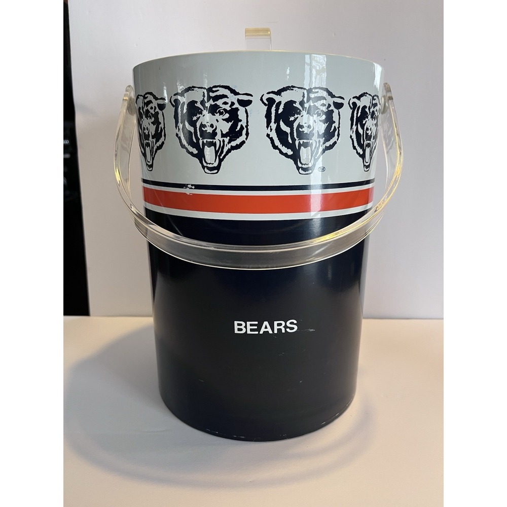 RARE Vintage 1980s Chicago Bears  SheltonWare Towle ICE BUCKET-bar-Man cave-12"